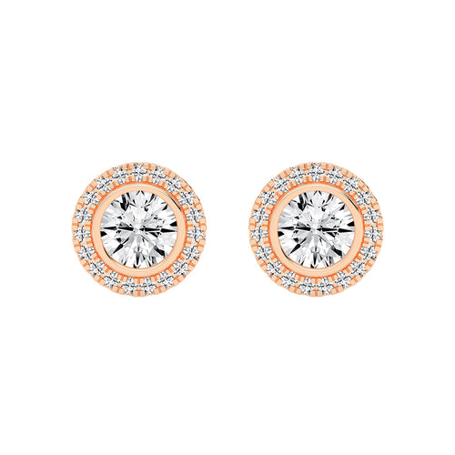 Classic Radiance Dual Halo Diamond Stud Earrings