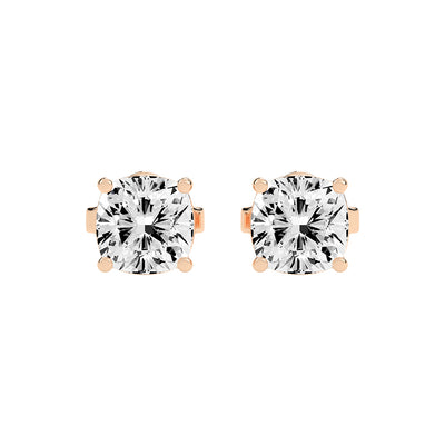 Pillow of Light Diamond Stud Earrings