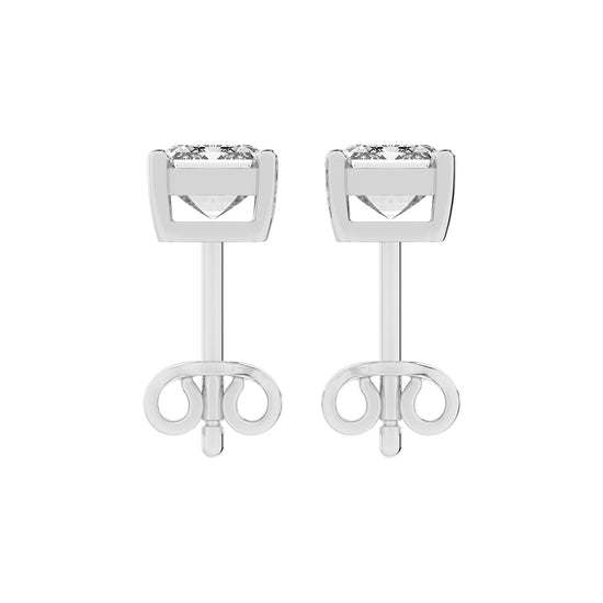Architectural Brilliance Emerald-Cut Diamond Stud Earrings