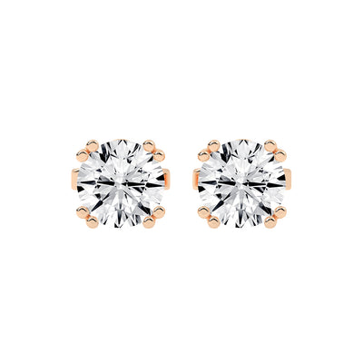 Classic Brilliance Beaded Prong Diamond Stud Earrings