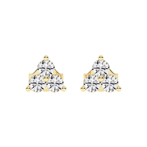 Trilogy Sparkle Diamond Cluster Stud Earrings