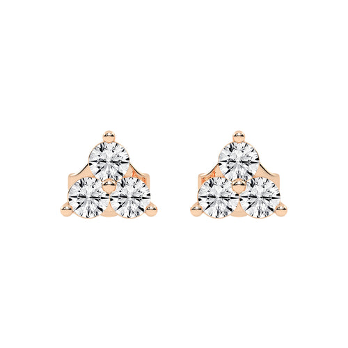 Trilogy Sparkle Diamond Cluster Stud Earrings