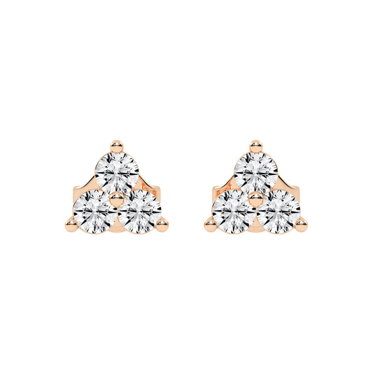 Trilogy Sparkle Diamond Cluster Stud Earrings