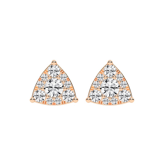 Pyramid of Light Diamond Stud Earrings
