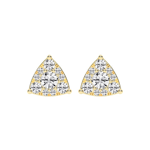 Pyramid of Light Diamond Stud Earrings