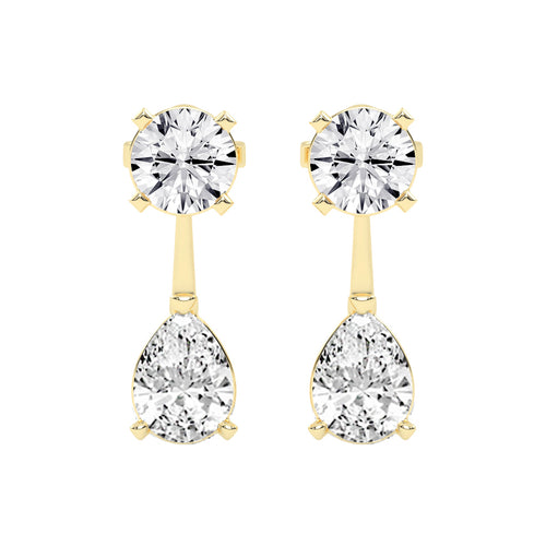 Glimmering Cascade Diamond Dangler Earrings