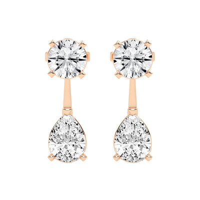 Glimmering Cascade Diamond Dangler Earrings