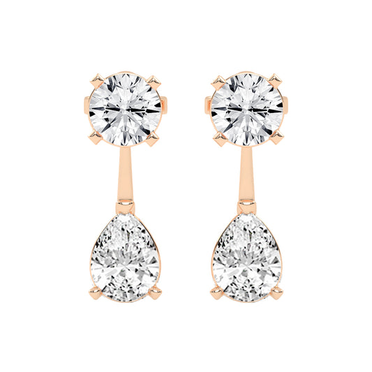 Glimmering Cascade Diamond Dangler Earrings