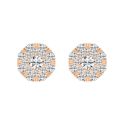Effulgent Cluster Round Brilliant Diamond Studs