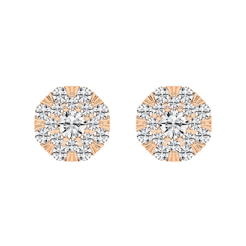 Effulgent Cluster Round Brilliant Diamond Studs