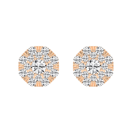 Effulgent Cluster Round Brilliant Diamond Studs