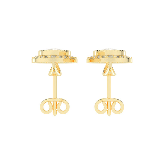 Magnificent Double Halo Pear Diamond Studs