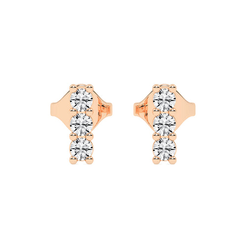 Celestial Triple Gemstone Studs