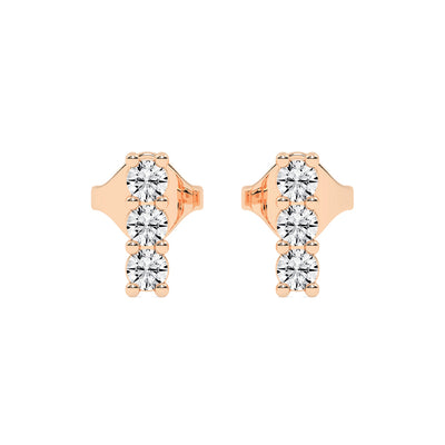 Celestial Triple Gemstone Studs