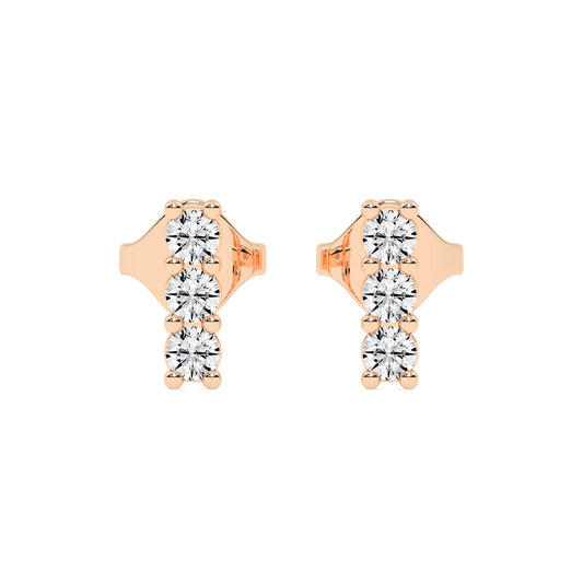 Celestial Triple Gemstone Studs