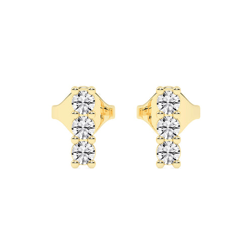 Celestial Triple Gemstone Studs