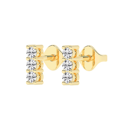Celestial Triple Gemstone Studs