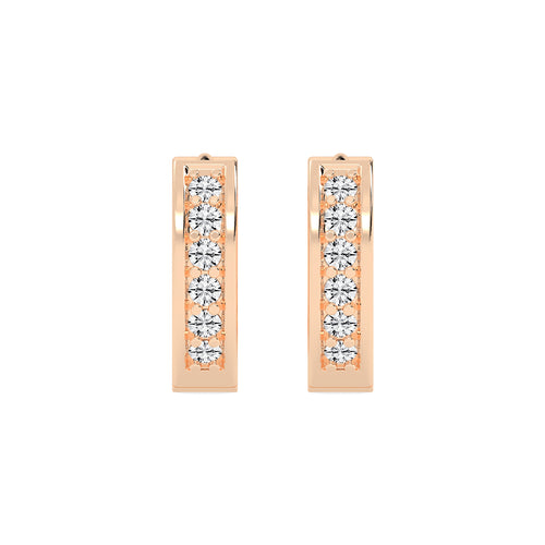 Channel-Set Hoop Earrings