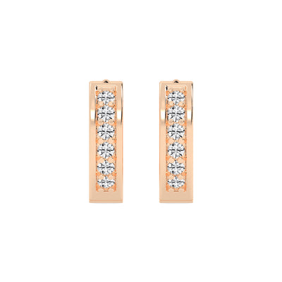 Channel-Set Hoop Earrings