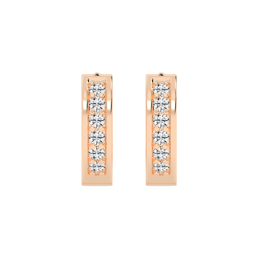 Channel-Set Hoop Earrings