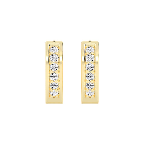 Channel-Set Hoop Earrings