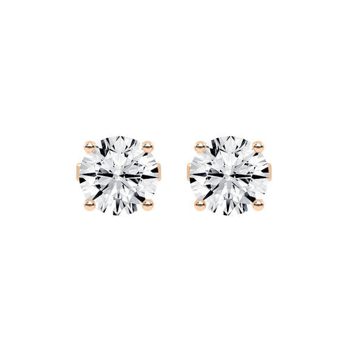 Classic Solitaire Stud Earrings