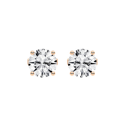 Classic Solitaire Stud Earrings