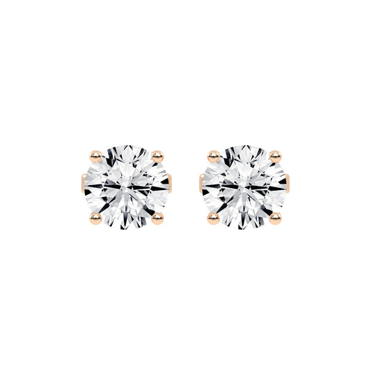 Classic Solitaire Stud Earrings
