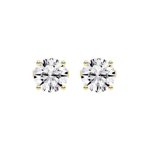 Classic Solitaire Stud Earrings