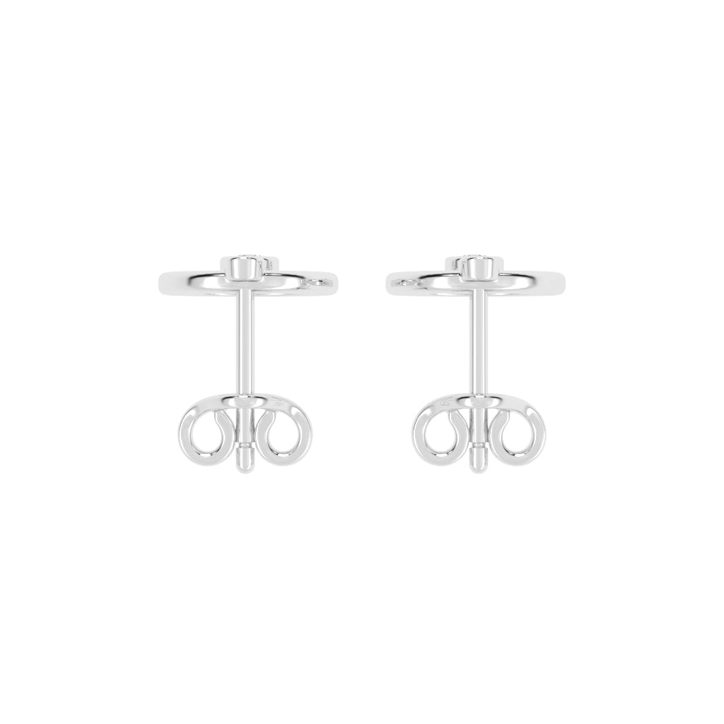 Dazzling Drop Halo Stud Earrings