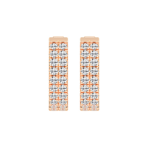 Multi-Row Pave Hoop Earrings