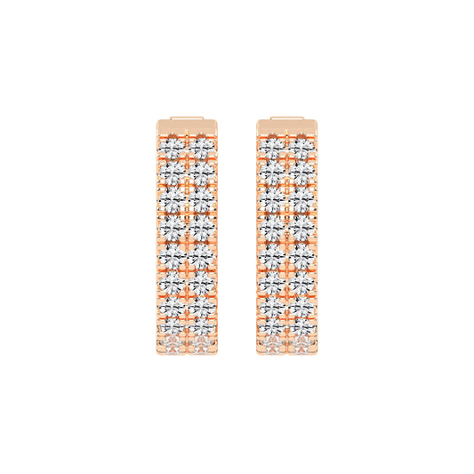 Multi-Row Pave Hoop Earrings