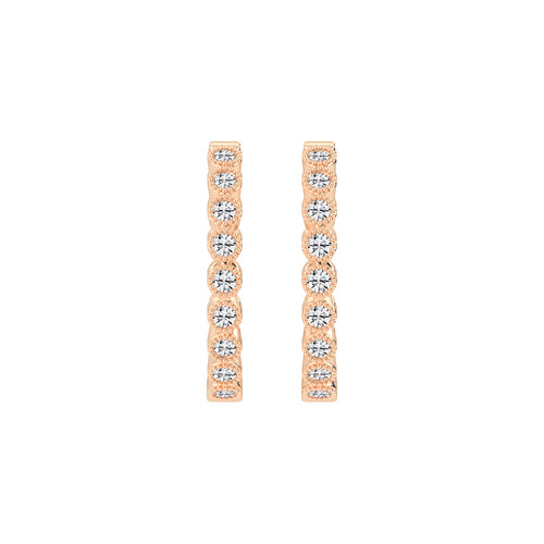 Beaded Frame Hoop Earrings