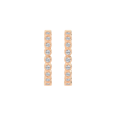 Beaded Frame Hoop Earrings