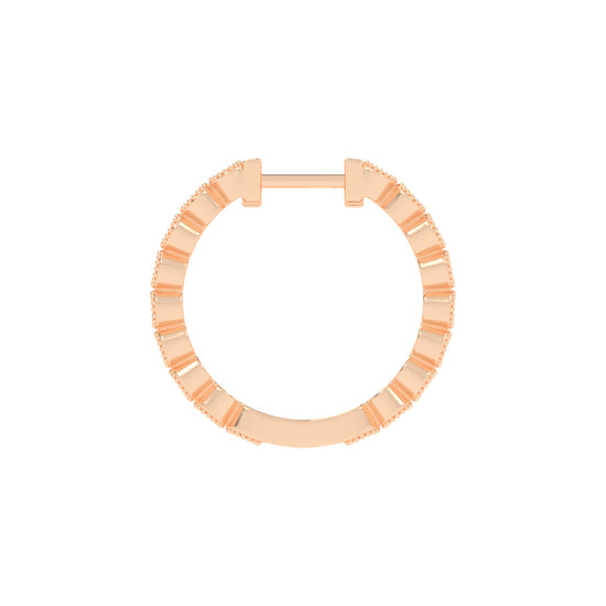 Beaded Frame Hoop Earrings