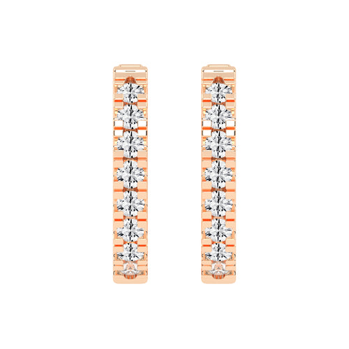 Elegant Pave Channel Hoop Earrings