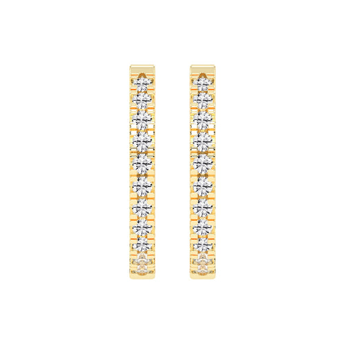 Sleek Pave Hoop Earrings