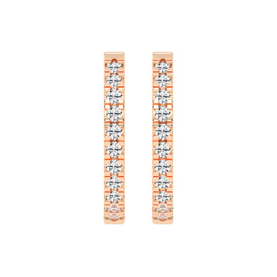 Sleek Pave Hoop Earrings