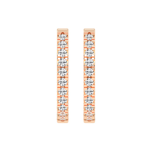 Sleek Pave Hoop Earrings