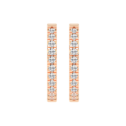 Sleek Pave Hoop Earrings