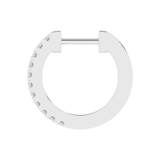 Sleek Pave Hoop Earrings
