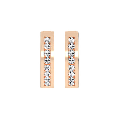 Wide Channel-Set Hoop Earrings