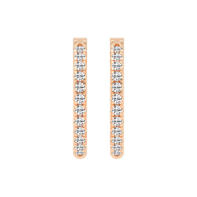 Slender Pave Hoop Earrings