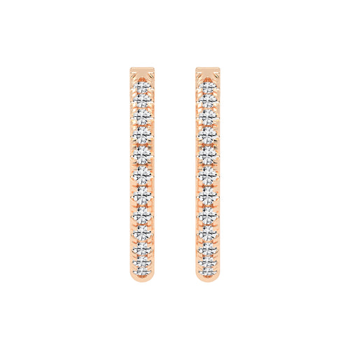 Slender Pave Hoop Earrings