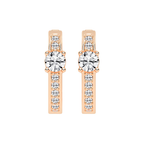 Prominent Gemstone Pave Hoops