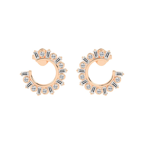 Radiant Arc Mixed-Cut Earrings