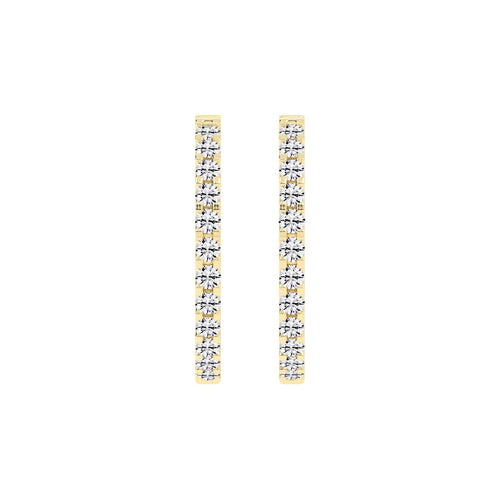 Outer Pave Hoop Earrings