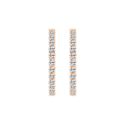 Outer Pave Hoop Earrings
