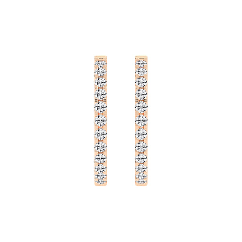 Outer Pave Hoop Earrings