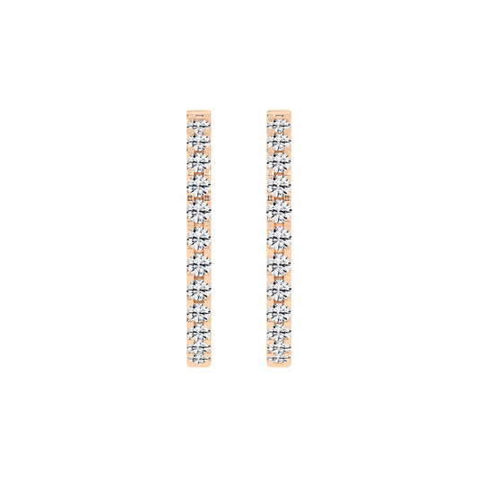 Outer Pave Hoop Earrings
